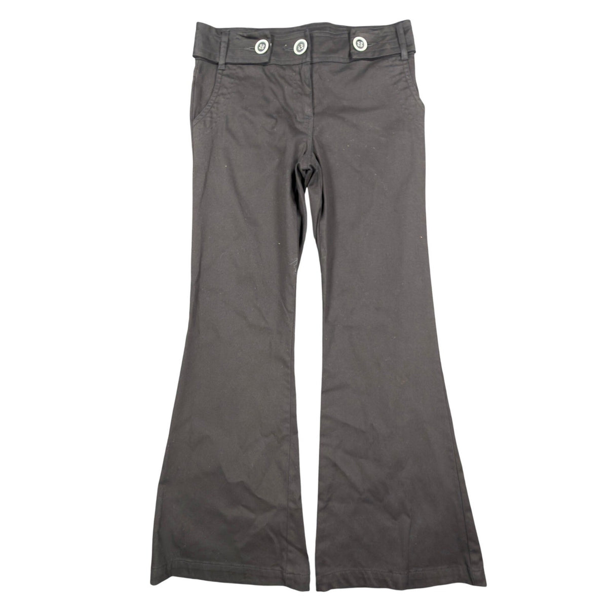 My Michelle Y2K Flare Pants Girls 12 Black Stretch Low Rise NWT Deadstock - take2supply