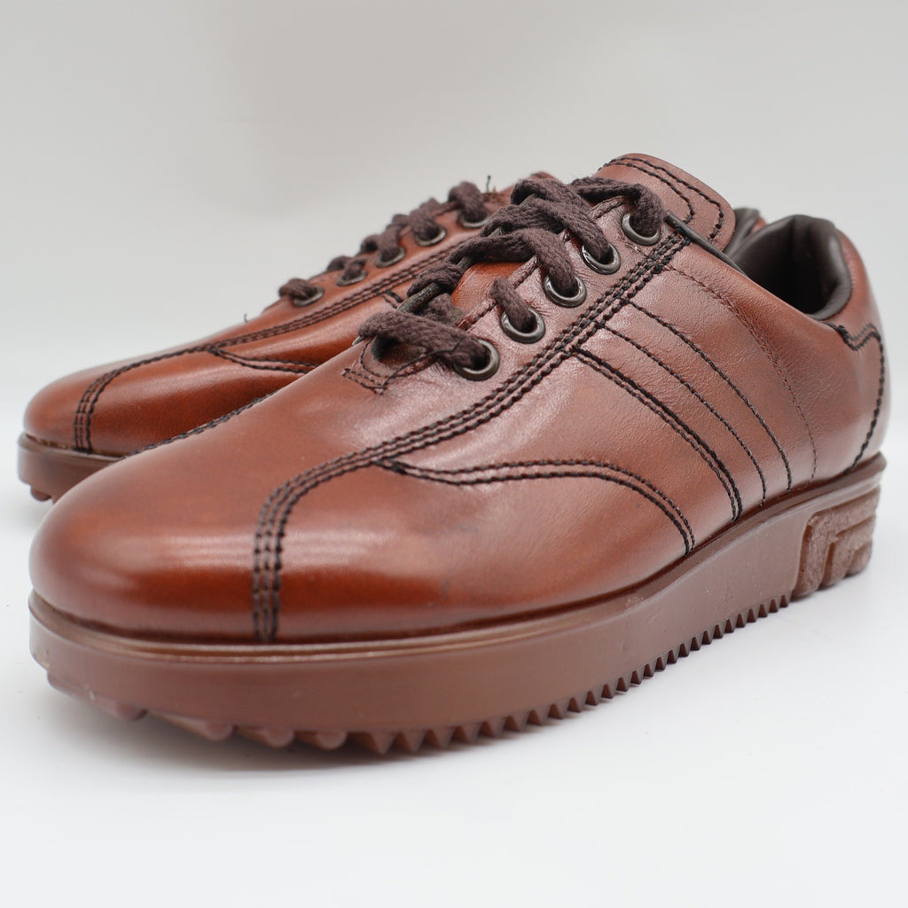 James Pepper Oxford Sneakers Mens 5 D Vintage Brown Leather Made in USA 44054 - take2supply