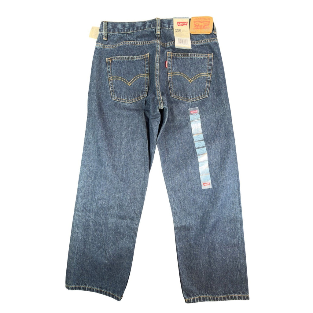Levi's 550 Jeans Kids 10 Husky Dark Stone Denim Relaxed Tapered 30x26 NWT - take2supply