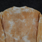 Hem & Thread Womens S Tan Cream Tie Dye Cotton Gauze Snap Bomber Jacket NWT - take2supply