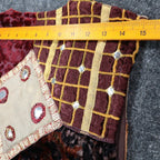 Sandy Starkman Patchwork Vest Womens M Vintage 90s Velvet Embellished Boho Brown - take2supply