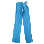 Action West Women Size 9 Vintage Stone Washed Blue Cotton Straight Leg Jeans NWT - take2supply