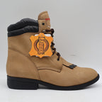 Laredo Western Kiltie Boots Womens 10 Tan Leather Lace Up Fringe 551 New In Box - take2supply