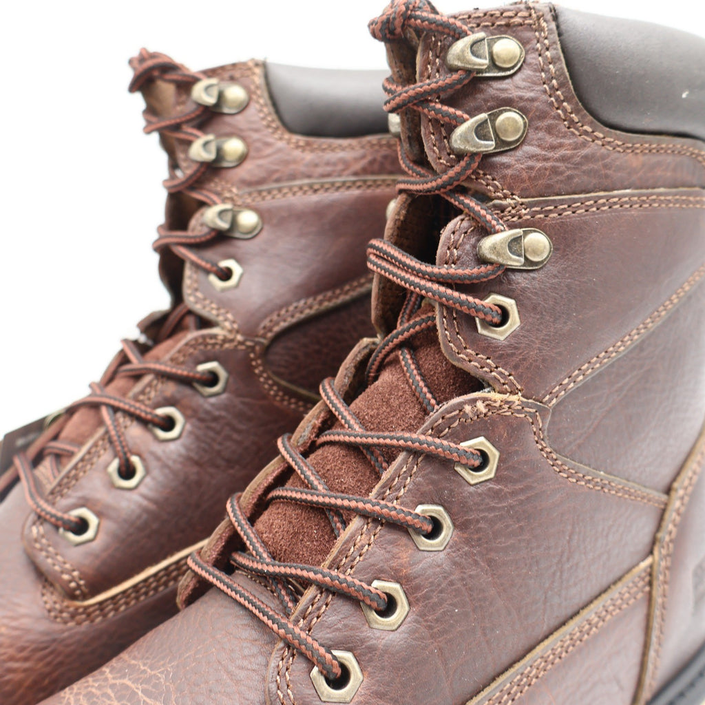McRae Industrial Work Boots Mens 9 Brown Leather 8in NST Lace Up EH MR88122 - take2supply