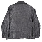 N Touch Zip Up Jacket Womens 14 Black Textured Crinkle Mock Neck New NWT - take2supply