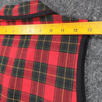 Lucia Plaid Vest Womens Size 12 Vintage 90s Red Tartan Button Front Made in USA - take2supply