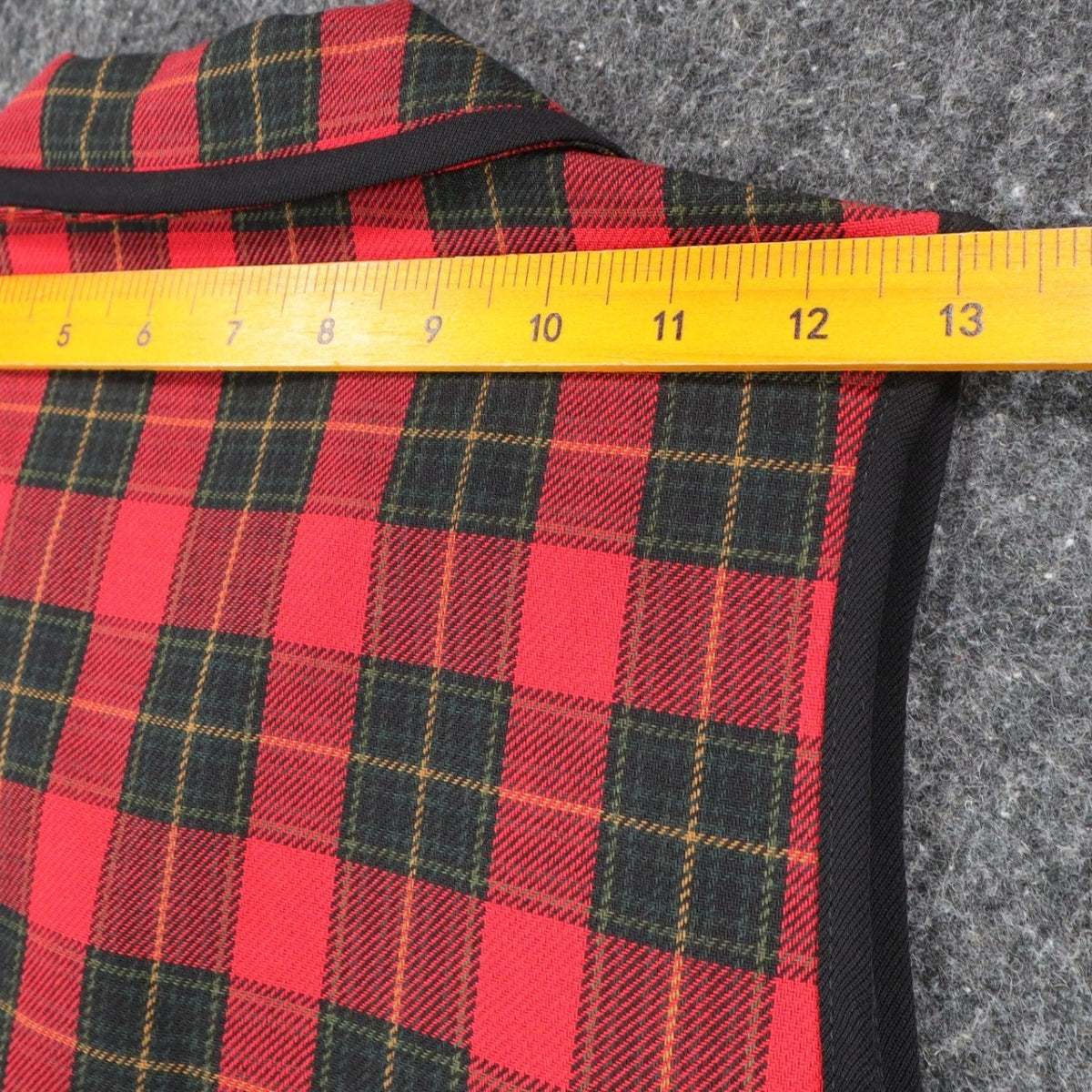 Lucia Plaid Vest Womens Size 12 Vintage 90s Red Tartan Button Front Made in USA - take2supply