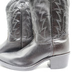 Laredo Western Boots Kids 3 Black Leather J-Toe Cowboy Boots 28-2210 New - take2supply