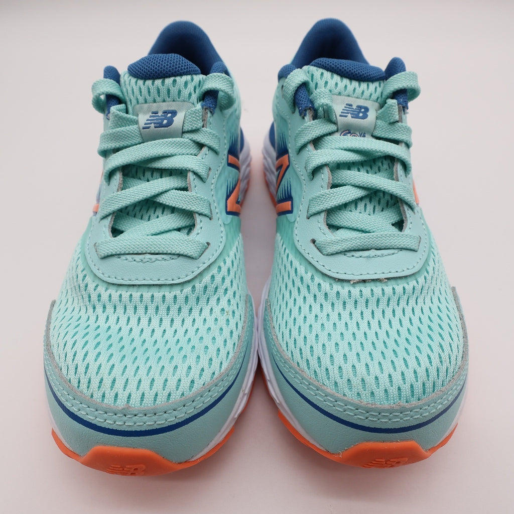 New Balance 680v6 Kids 1.5 Running Shoes Light Blue Orange YP680LL6 Medium - take2supply