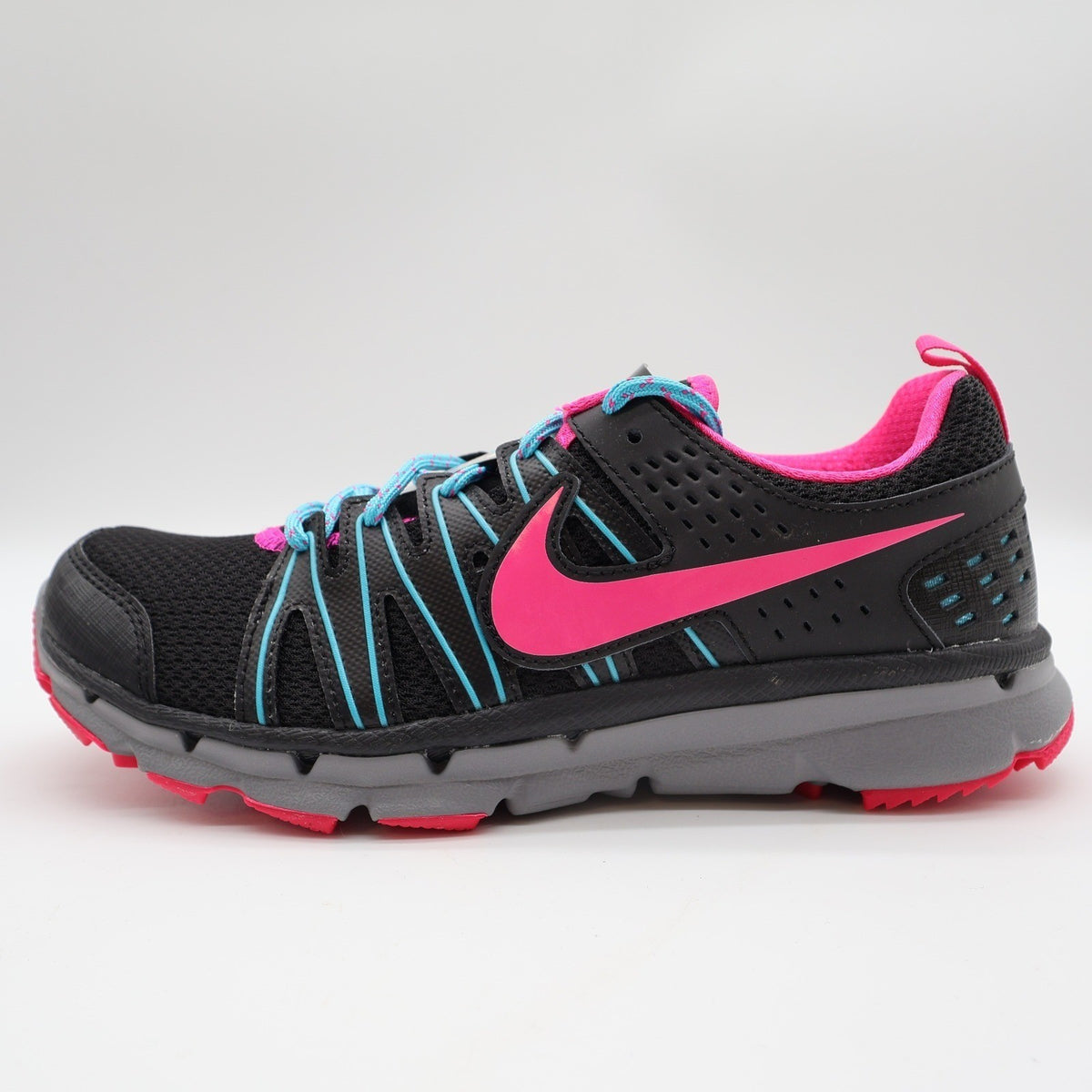 Nike Flex Trail 2 Womens 7 Black Pink Foil Gamma Blue Running Shoes 616681-001 - take2supply
