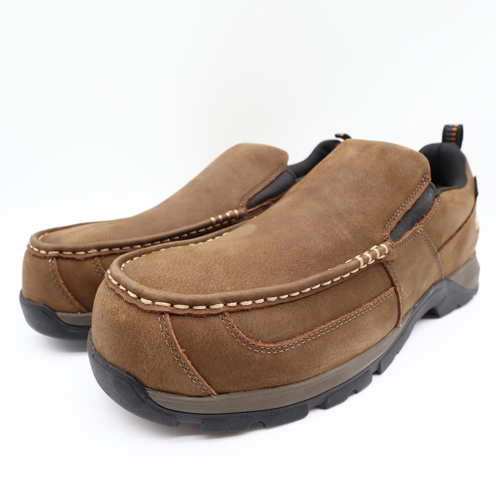 Ariat Work Edge LTE Slip-On Work Shoes Men 12 EE Wide Comp Toe Brown NWT - take2supply