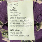 Wrangler Vintage 90s Button Down Shirt Mens M Purple Cotton NWT Rugged Wear - take2supply