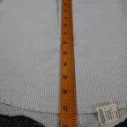 Dee Cee Short Sleeve Button Up Womens 14 Vintage Gray Striped Made in USA Shirt - take2supply