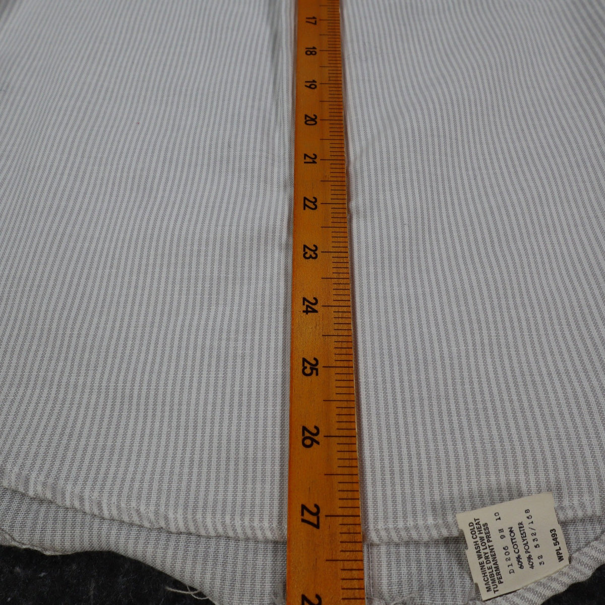 Dee Cee Short Sleeve Button Up Womens 14 Vintage Gray Striped Made in USA Shirt - take2supply