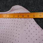 Vocal Rhinestone Stud Tunic Top Womens Small Mauve Pink High Low Layered V-Neck - take2supply
