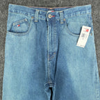 Tommy Hilfiger Y2K Slouch Fit Jeans Boy 20 Blue Cotton NWT Deadstock - take2supply