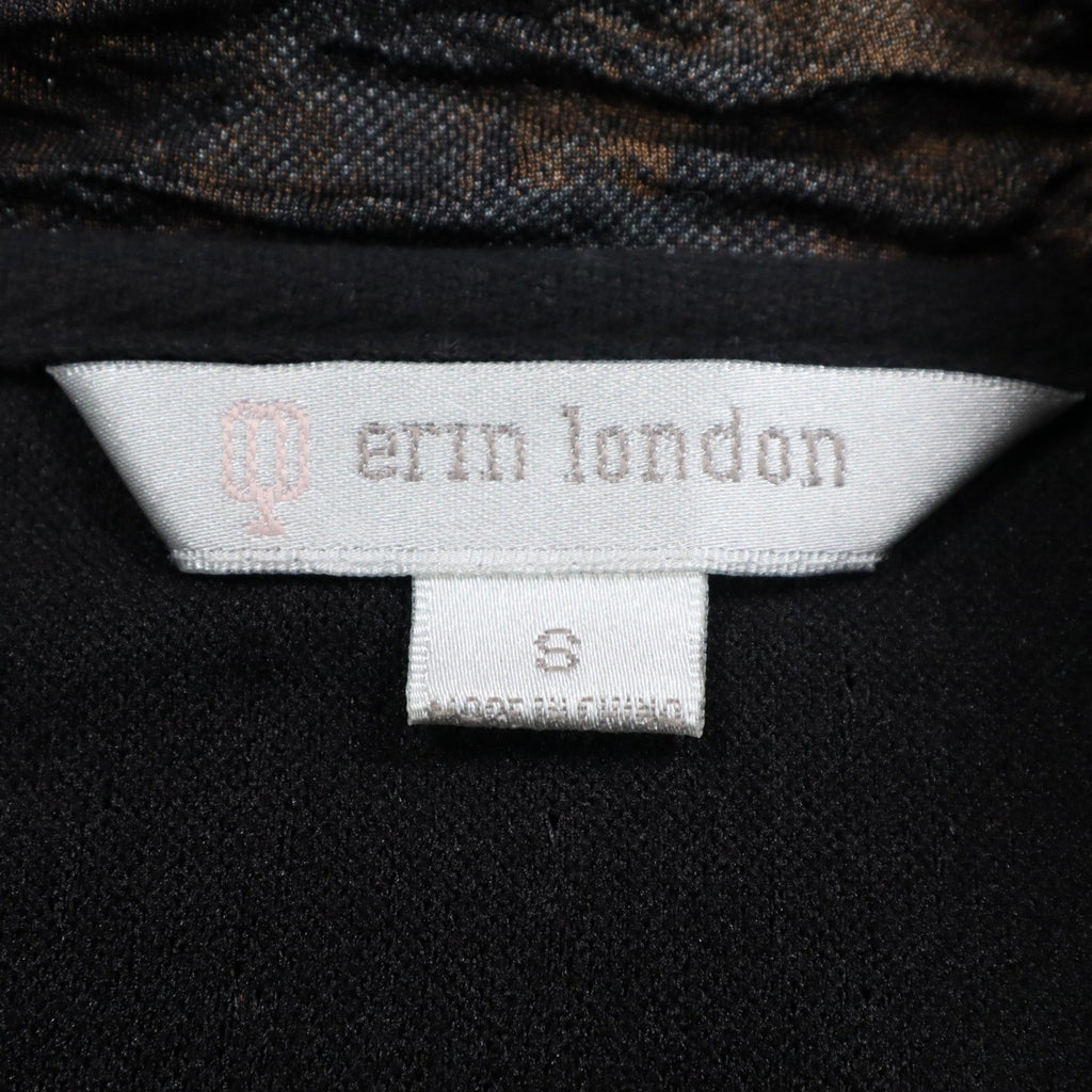 Erin London Jacket Small NWT Brown Crinkle Textured Mock Neck Full Zip Stretch - take2supply