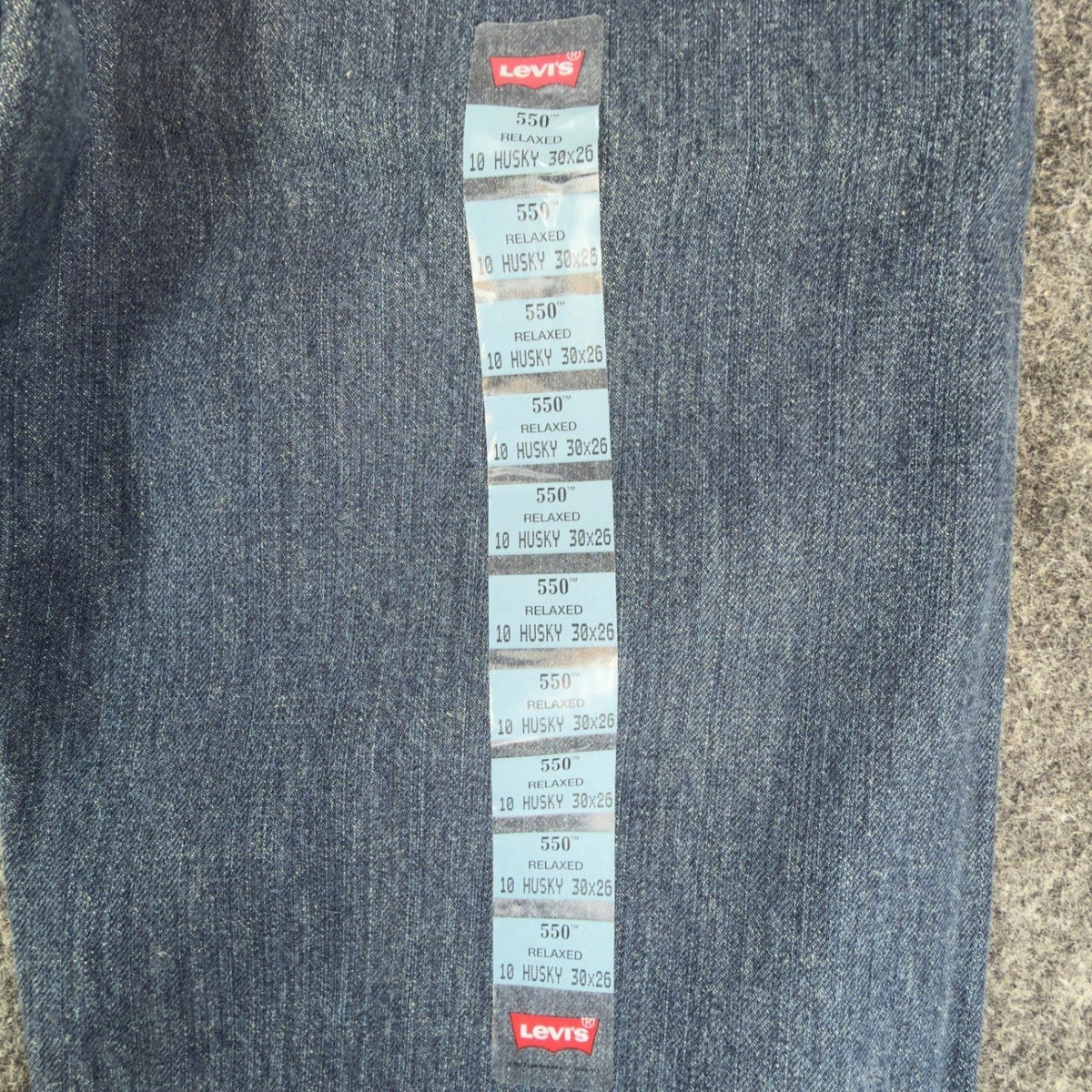 Levi's 550 Jeans Kids 10 Husky Dark Stone Denim Relaxed Tapered 30x26 NWT - take2supply