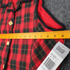 Lucia Plaid Vest Womens Size 12 Vintage 90s Red Tartan Button Front Made in USA - take2supply