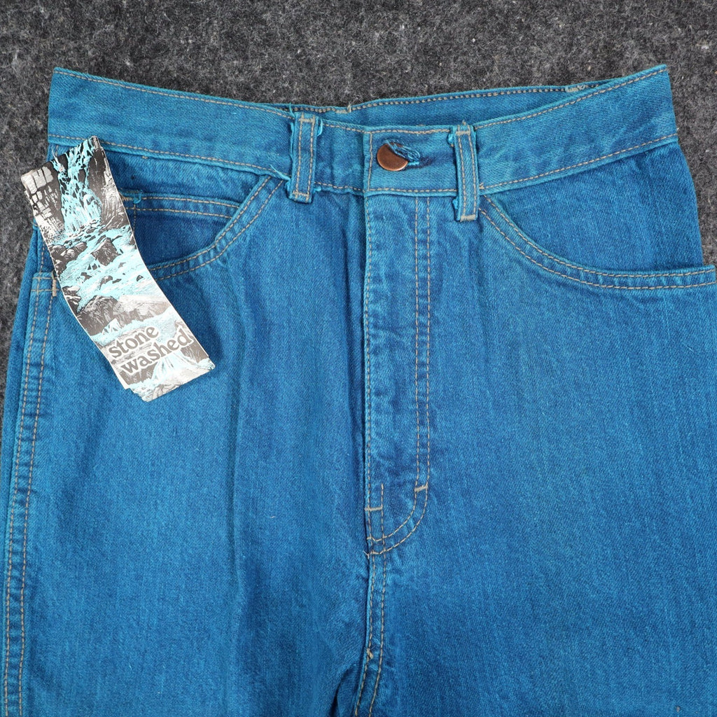 Action West Women Size 9 Vintage Stone Washed Blue Cotton Straight Leg Jeans NWT - take2supply