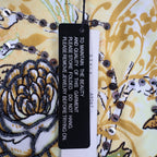 Pierri New York Top Womens Small Y2K Yellow Orange Beaded Floral Sequin A9067