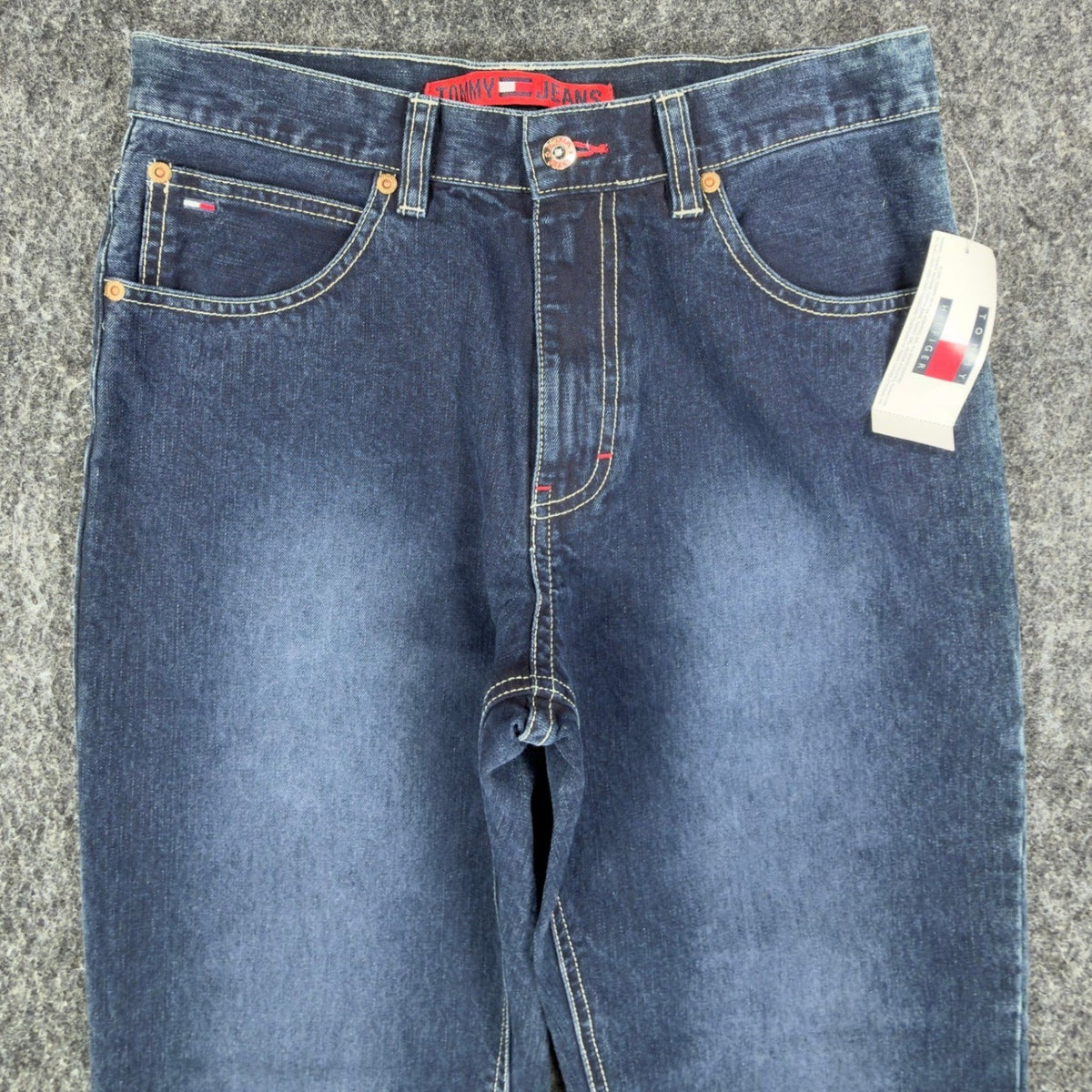 Tommy Jeans Freedom Fit Straight Leg Jeans Boys 18 Blue Cotton NWT Y2K - take2supply