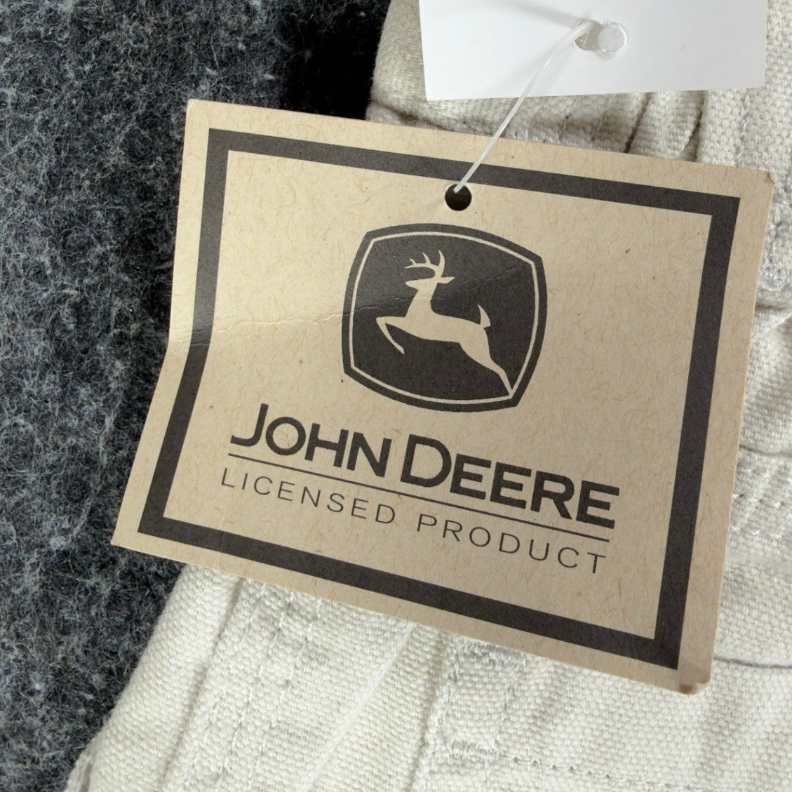 John Deere Carpenter Shorts Boys 5 Stone Cotton Canvas NWT Deadstock - take2supply