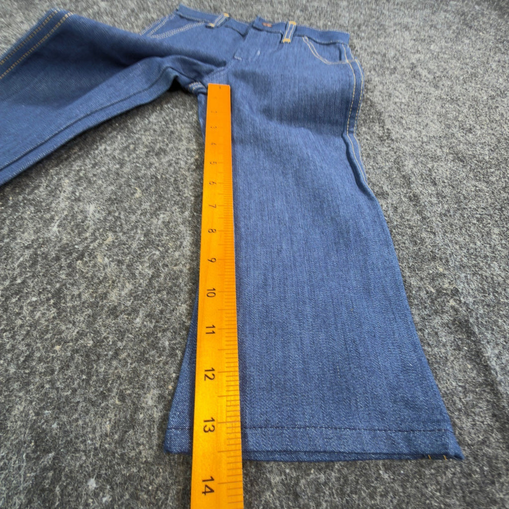 Maverick Vintage 70s Kids Jeans Size 3 Reg Blue Denim Hot Air Balloon Deadstock - take2supply