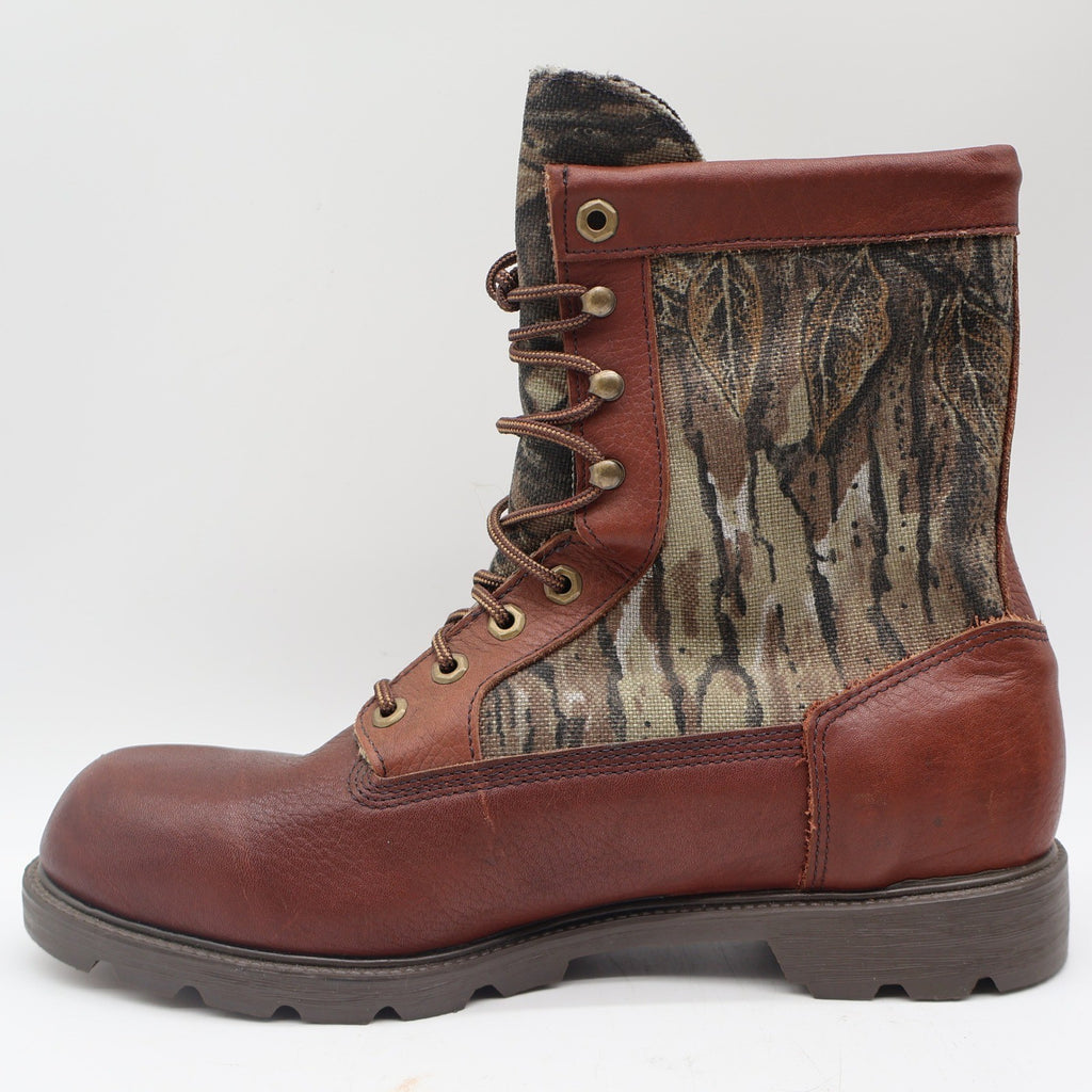 Golden Retriever Hunting Boots Mens 10.5 M Vintage USA Leather Camo Sympatex NEW - take2supply