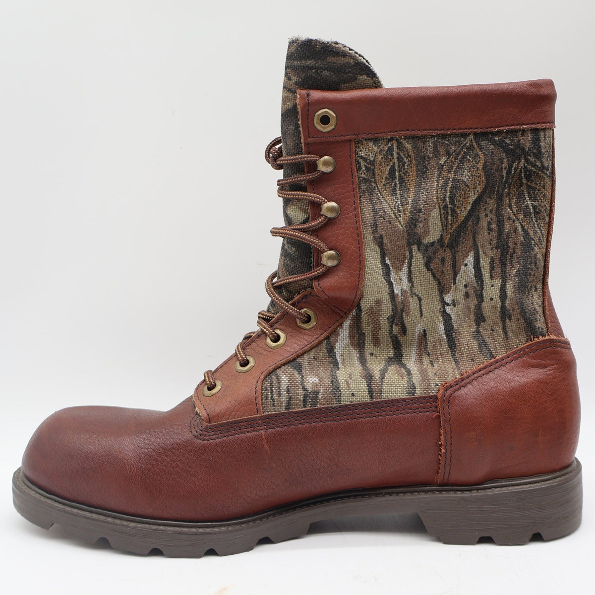 Golden Retriever Hunting Boots Mens 10.5 M Vintage USA Leather Camo Sympatex NEW - take2supply