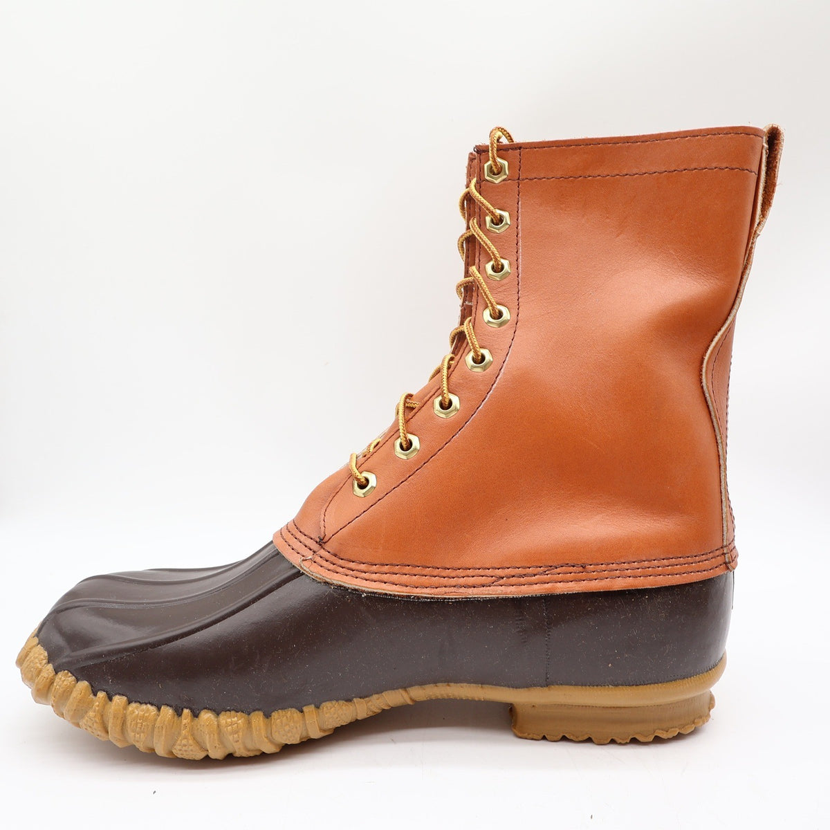 Herman Survivors Vintage 80s Hunter Duck Boots Mens 12 Brown Leather USA NEW - take2supply
