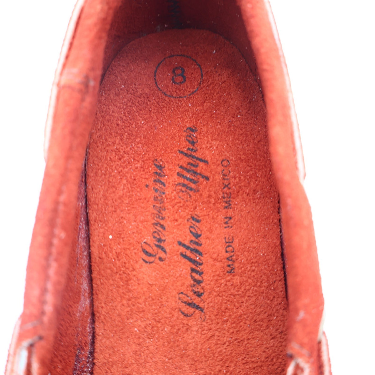 Vintage Boat Shoes Mens 8 Rust Red Suede Deadstock Mexico Moccasin W54421 - take2supply