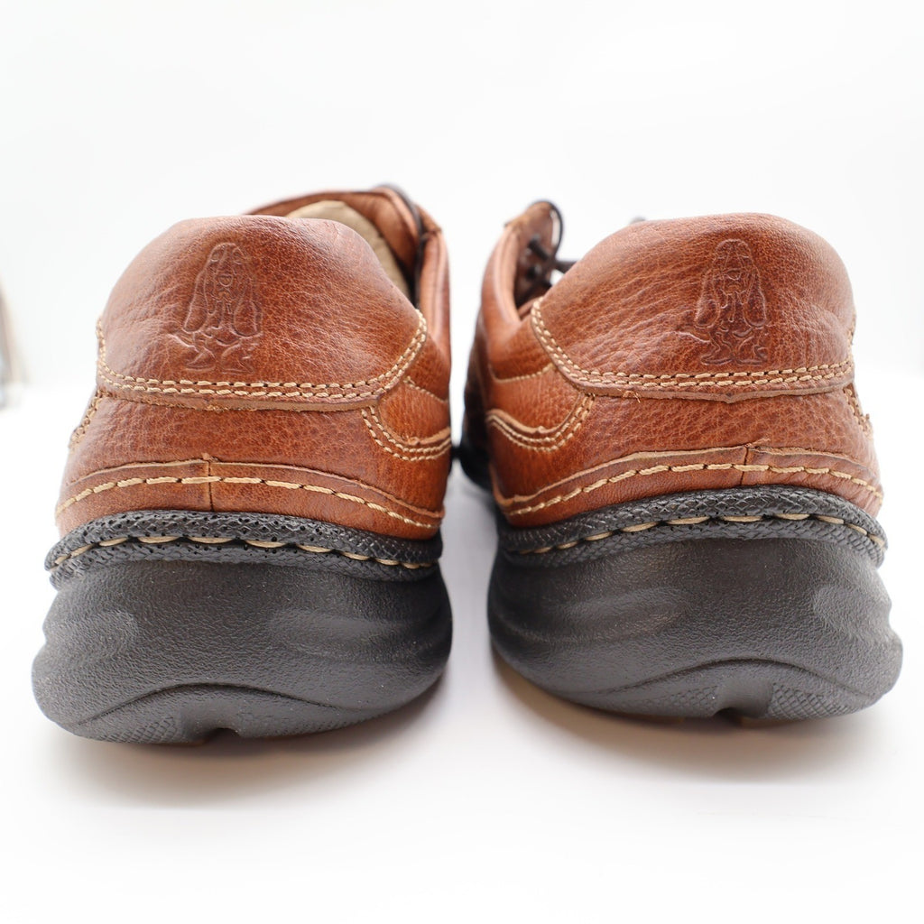 Hush Puppies Pathway Mens 10.5 Tan Grained Leather Bounce Comfort Oxford Shoes - take2supply