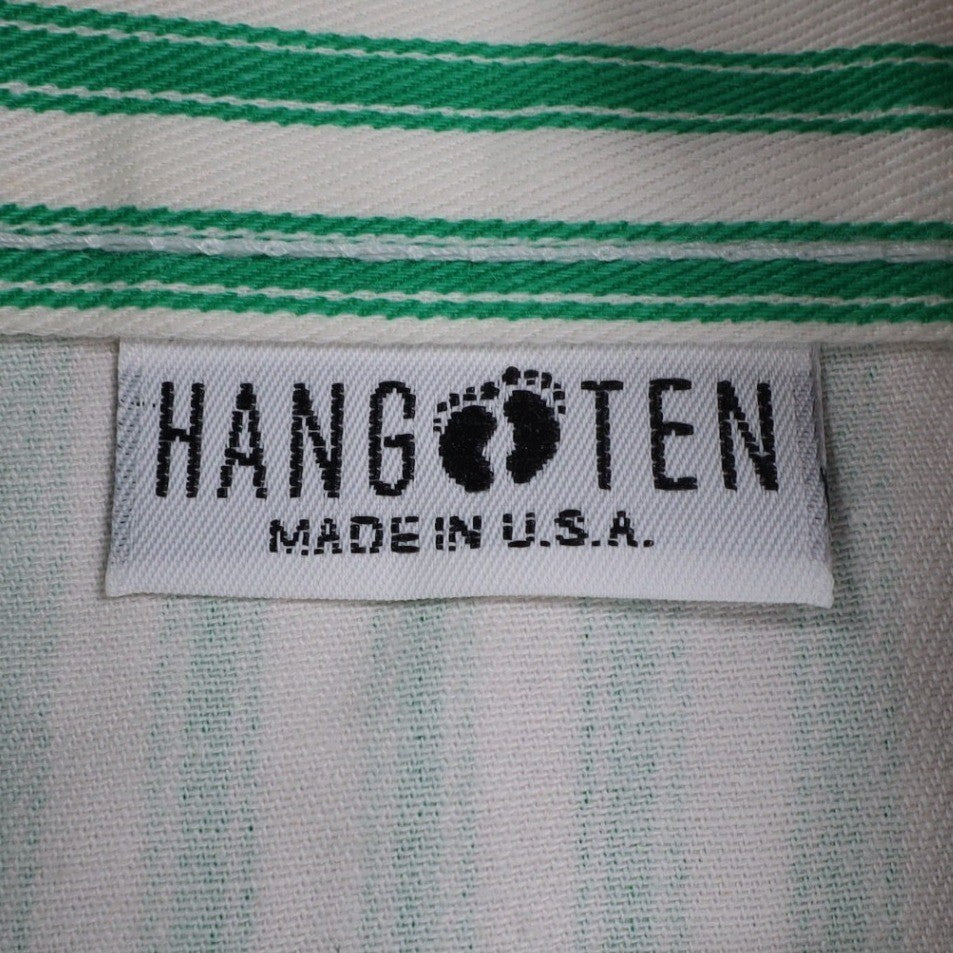 Hang Ten Shorts Womens 3/4 Vintage 80s Green White Striped Cotton High Waist NWT - take2supply