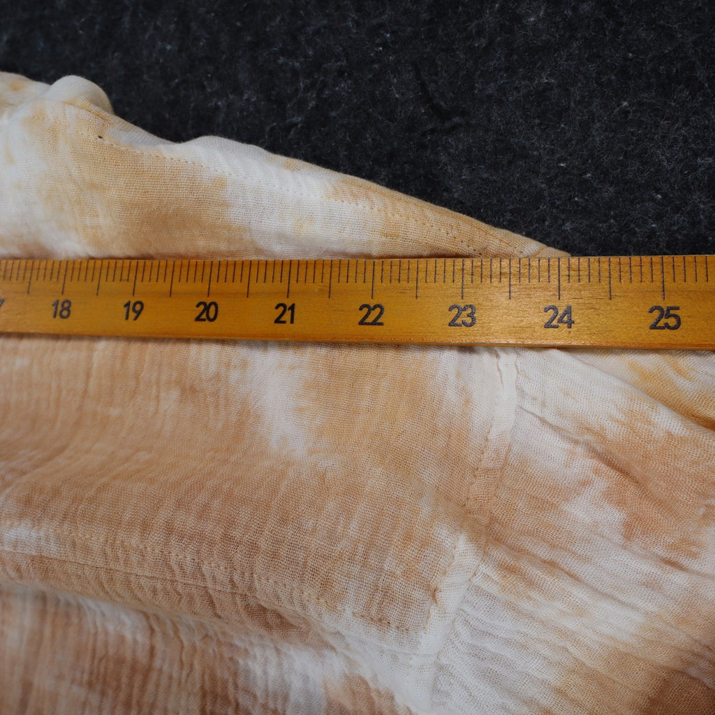 Hem & Thread Womens L Tan Cream Tie Dye Cotton Gauze Snap Bomber Jacket NWT - take2supply