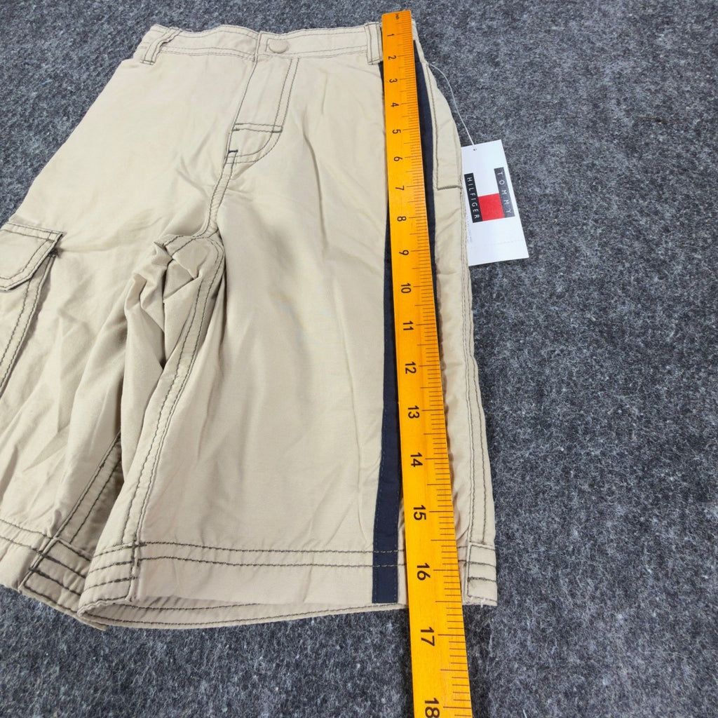 Tommy Hilfiger Y2K Cargo Shorts Boys 6 Beige Cotton Nylon NWT New - take2supply