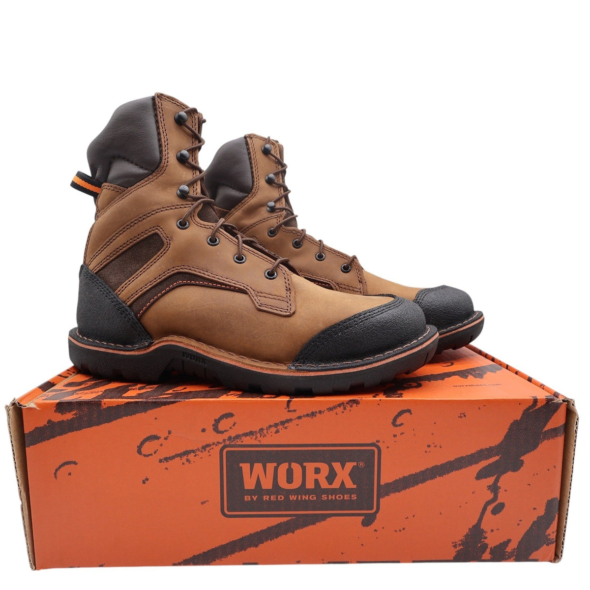 Worx by Red Wing 5815 Steel Toe Work Boots Mens 10.5 Brown Leather New - take2supply