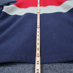 IZOD Fleece Pullover Mens Large Red Excellent Colorblock Quarter Zip - take2supply