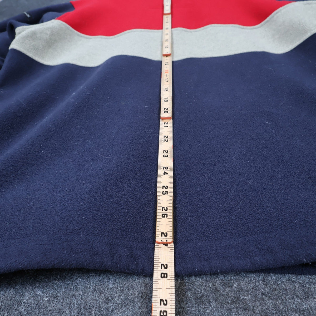 IZOD Fleece Pullover Mens Large Red Excellent Colorblock Quarter Zip - take2supply