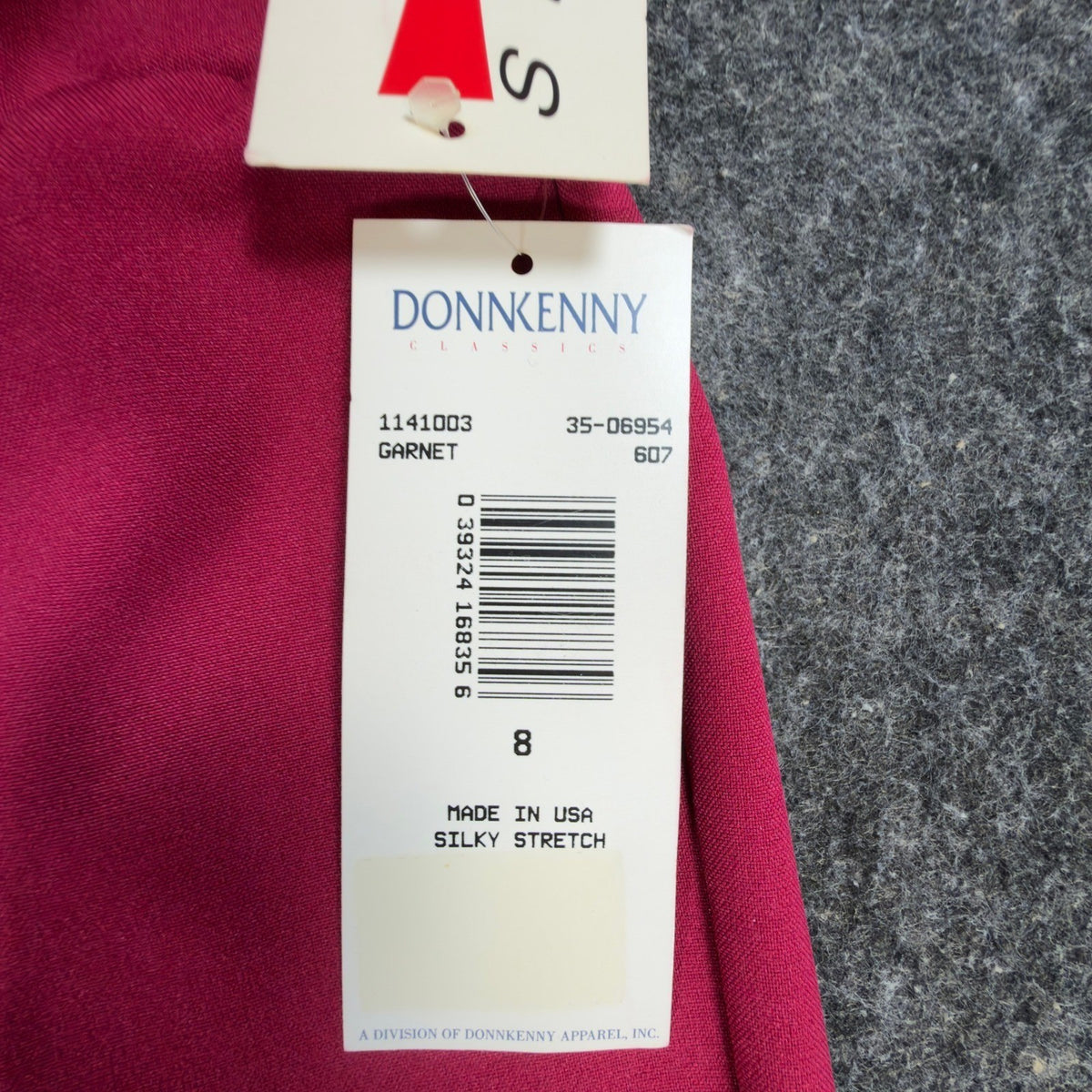 Donnkenny Classics Stirrup Pants Womens 8 Vintage 90s Garnet Pink Silky Stretch - take2supply
