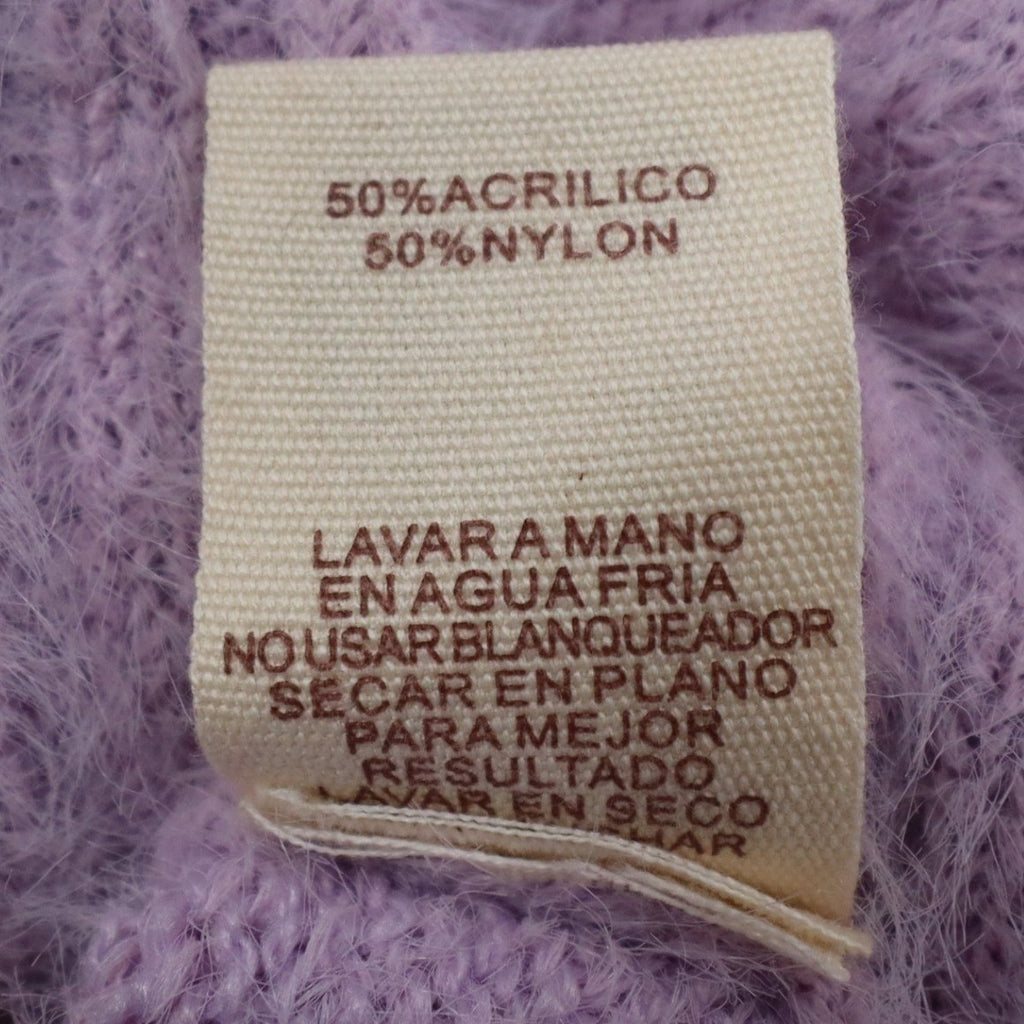 Hem & Thread Weekend Sweater Womens Large Lavender Fuzzy Eyelash Knit 31351 - take2supply