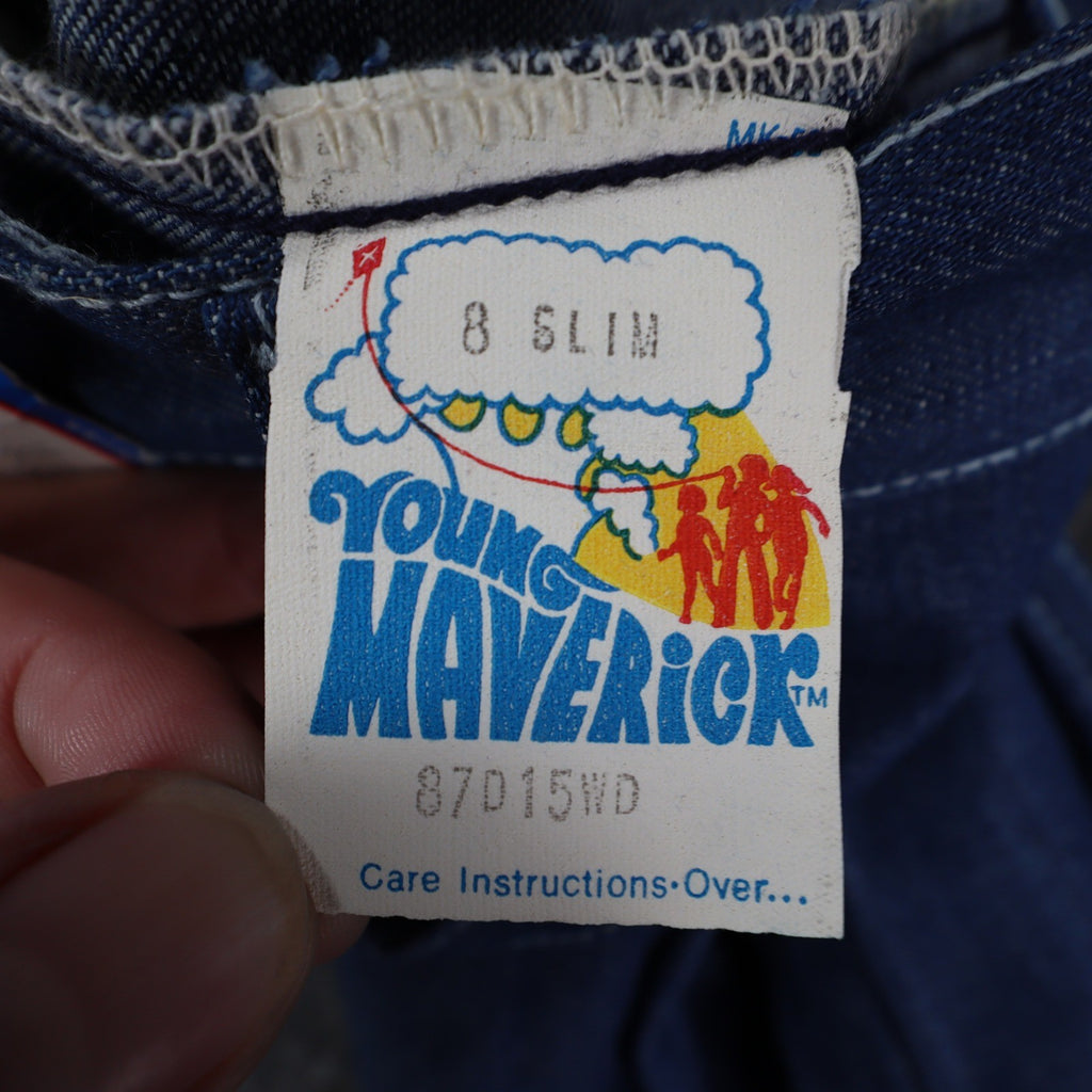 Vintage Young Maverick Boys Jeans 8 Slim Blue Flare Leg USA NWT - take2supply