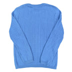 Excelsior Vintage 90s Ribbed Knit Sweater Mens Medium Blue Cotton Excellent - take2supply