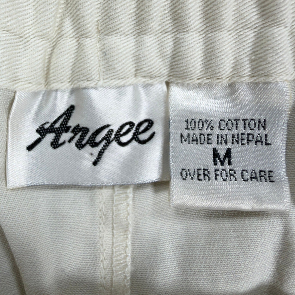 Argee Vintage 90s Cargo Shorts Womens M Ivory Cotton Deadstock NWT - take2supply