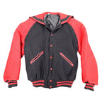 Howe Varsity Jacket Mens Large Vintage Black Red Wool Sailor Collar USA Made CJ4 - take2supply