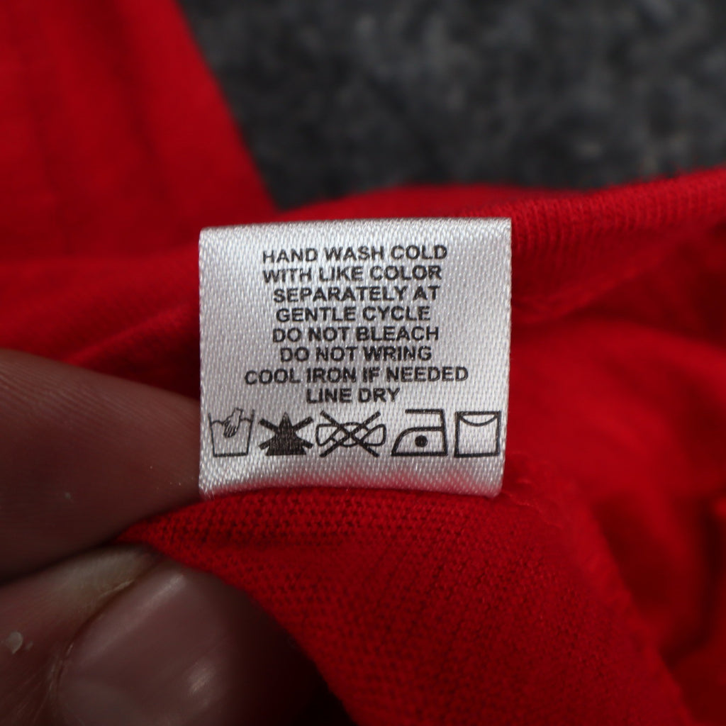 Erin London Womens L Red Cotton Hooded Pullover 3/4 Sleeve Top NWT - take2supply