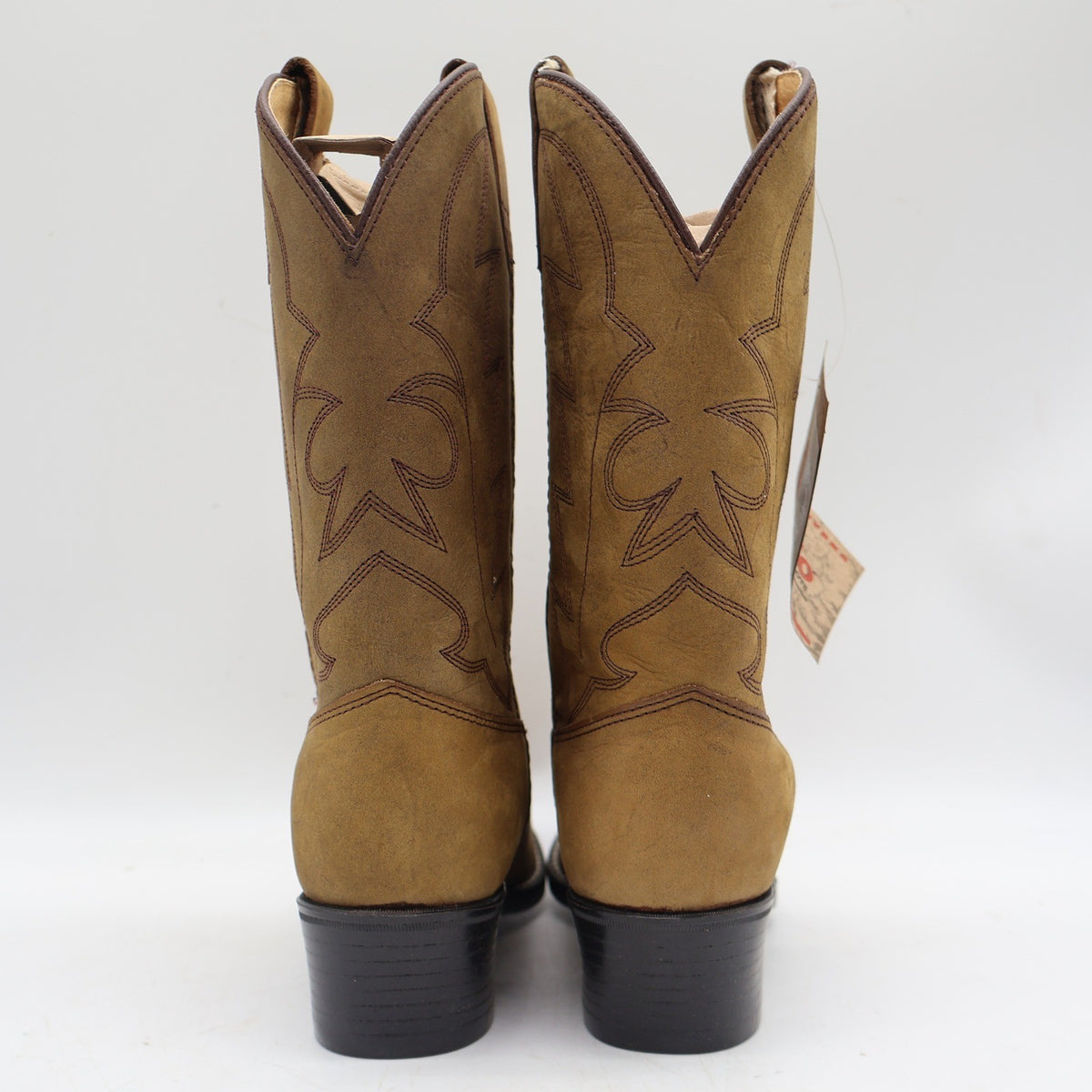 Laredo Western Boots Kids 4.5 D Vintage Tan Leather Deadstock 28-2240 - take2supply