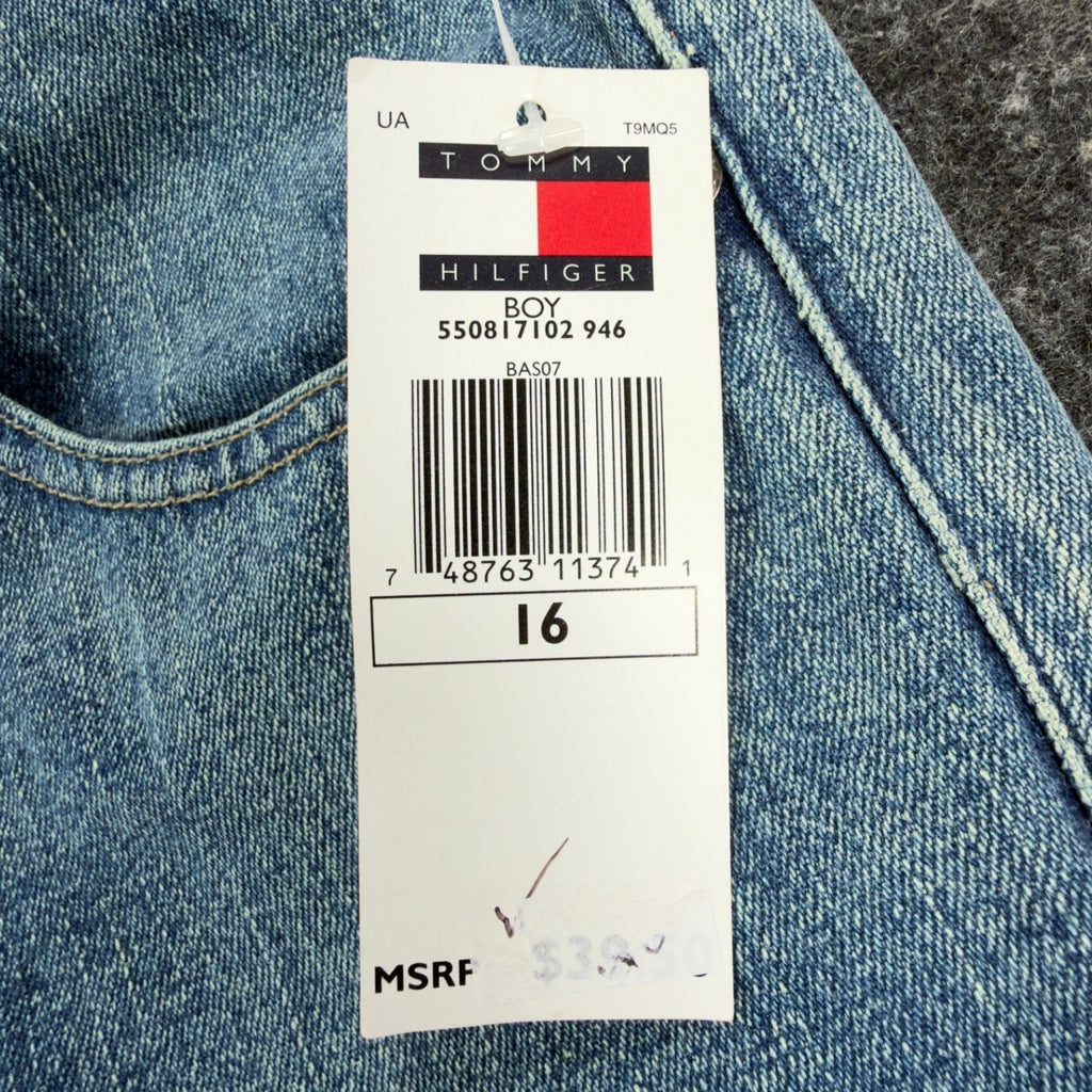 Tommy Hilfiger Y2K Slouch Fit Jeans Boy 16 Blue Cotton Deadstock NWT - take2supply