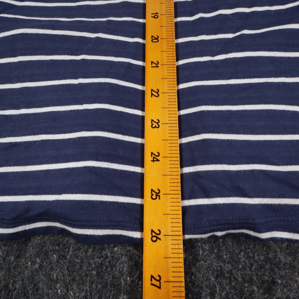 Erin London Womens L Navy White Striped Zip Hoodie Bell Sleeve Pockets NWT - take2supply