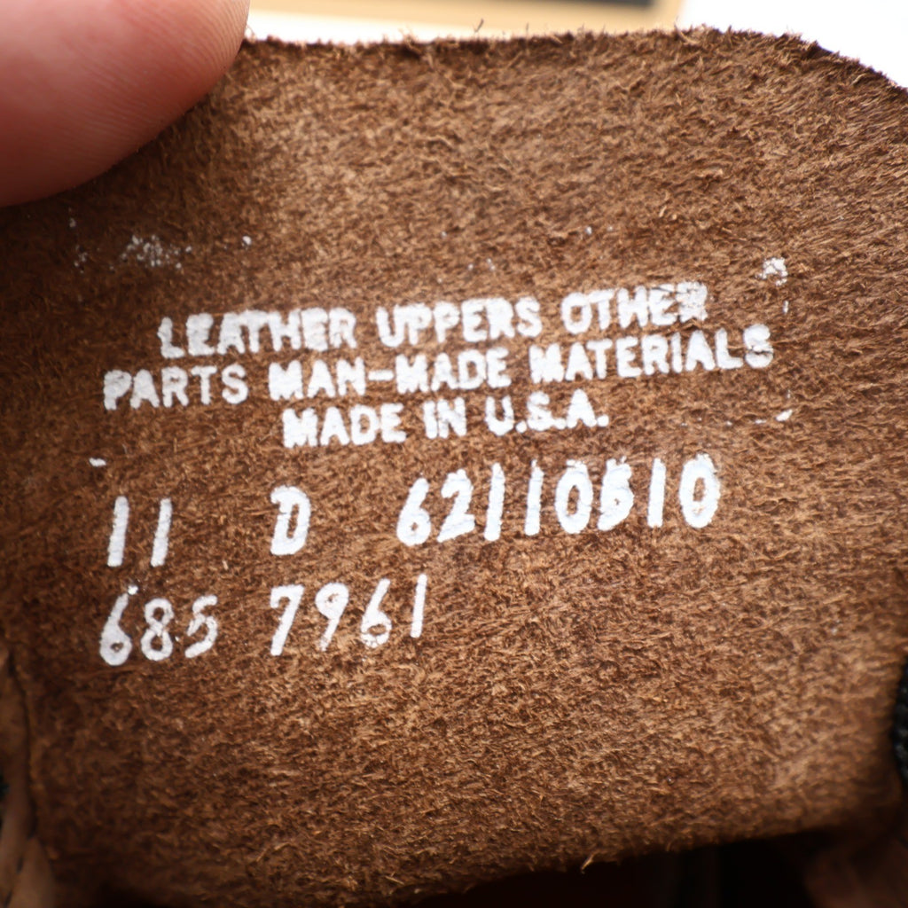 Walker Vintage 90s Work Boots Mens 11 D Brown Leather NWT Made in USA Deadstock - take2supply
